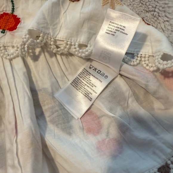 New! Farm Rio Pitanga Embroidered Ruffle Hem Mini Skirt Off-White NWT Size XS - Picture 6 of 14